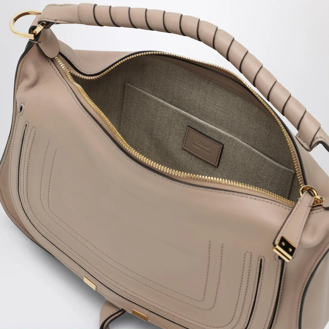 Chloé - Small Marcie Wood Smoke leather bag Brand Apparel &amp; Accessories TU