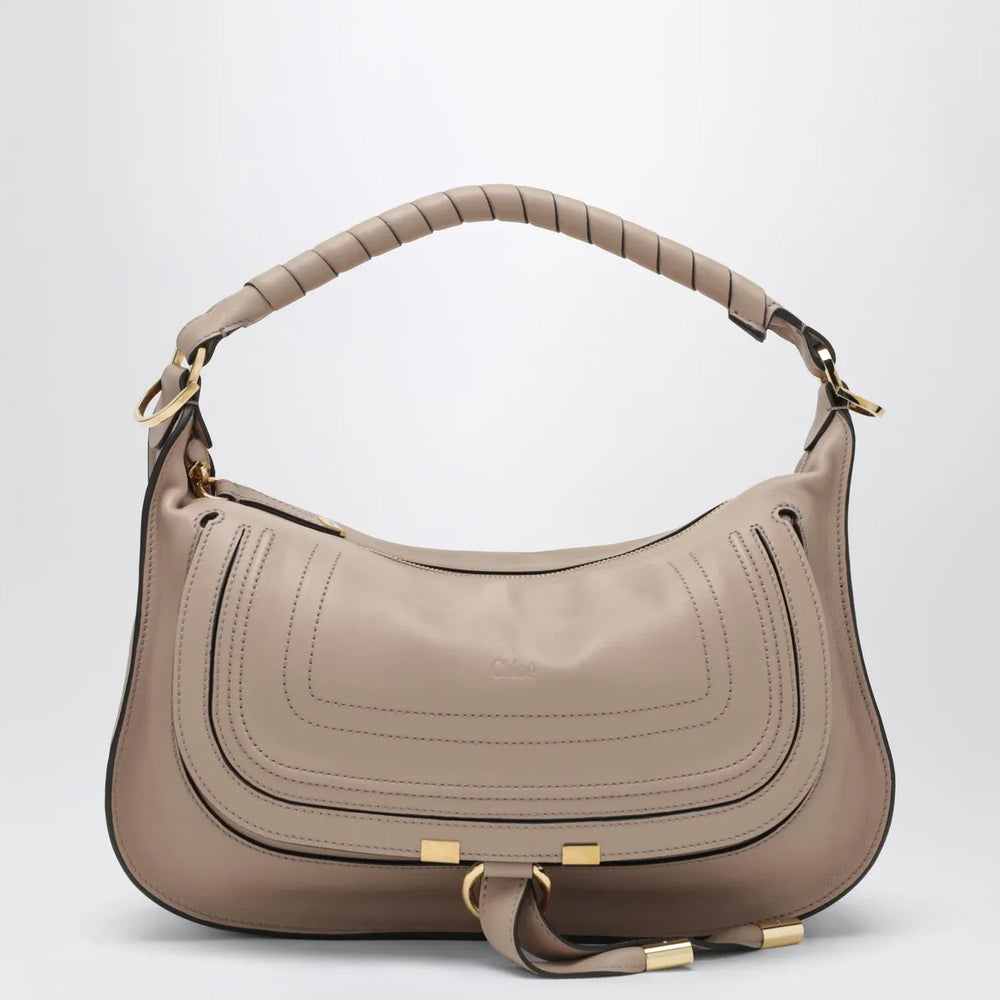 Chloé - Small Marcie Wood Smoke leather bag Brand Apparel & Accessories TU