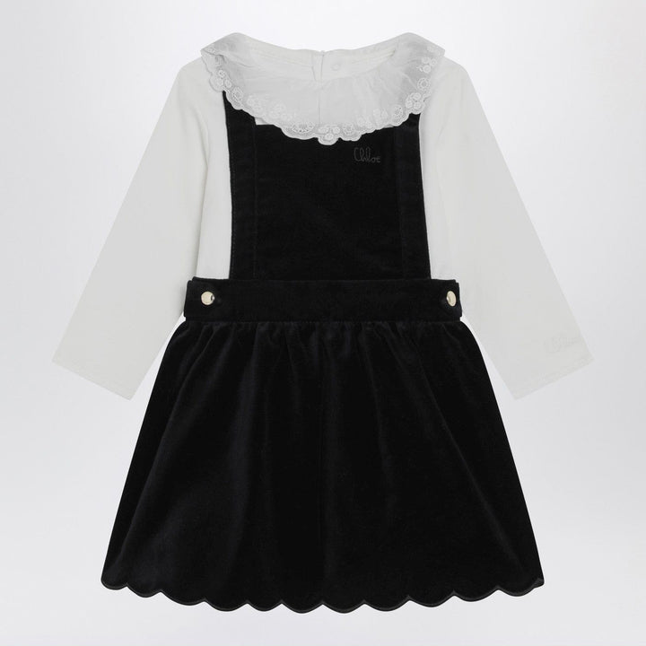 Apparel &amp; Accessories 2A Chloé - White and blue velvet dress Brand