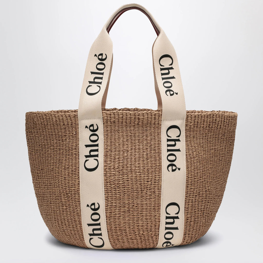 Chloé - Woody large basket bag with white ribbon Brand Apparel &amp; Accessories