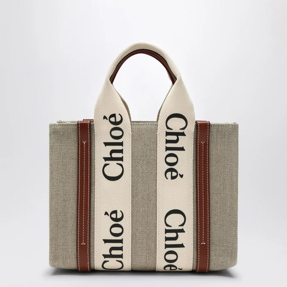 Chloé - Woody little bag in beige canvas Brand Apparel & Accessories TU