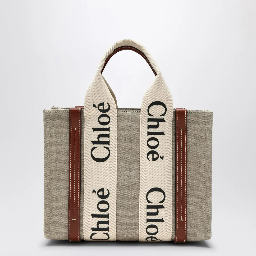 Chloé - Woody little bag in beige canvas Brand Apparel &amp; Accessories TU