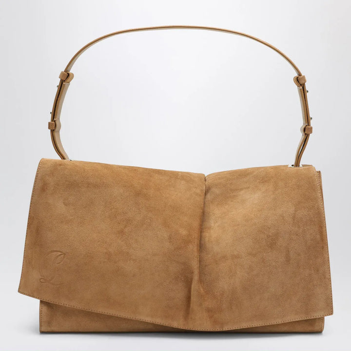Christian Louboutin - Baggy small beige shoulder bag in suede Brand Apparel &amp; Accessories TU