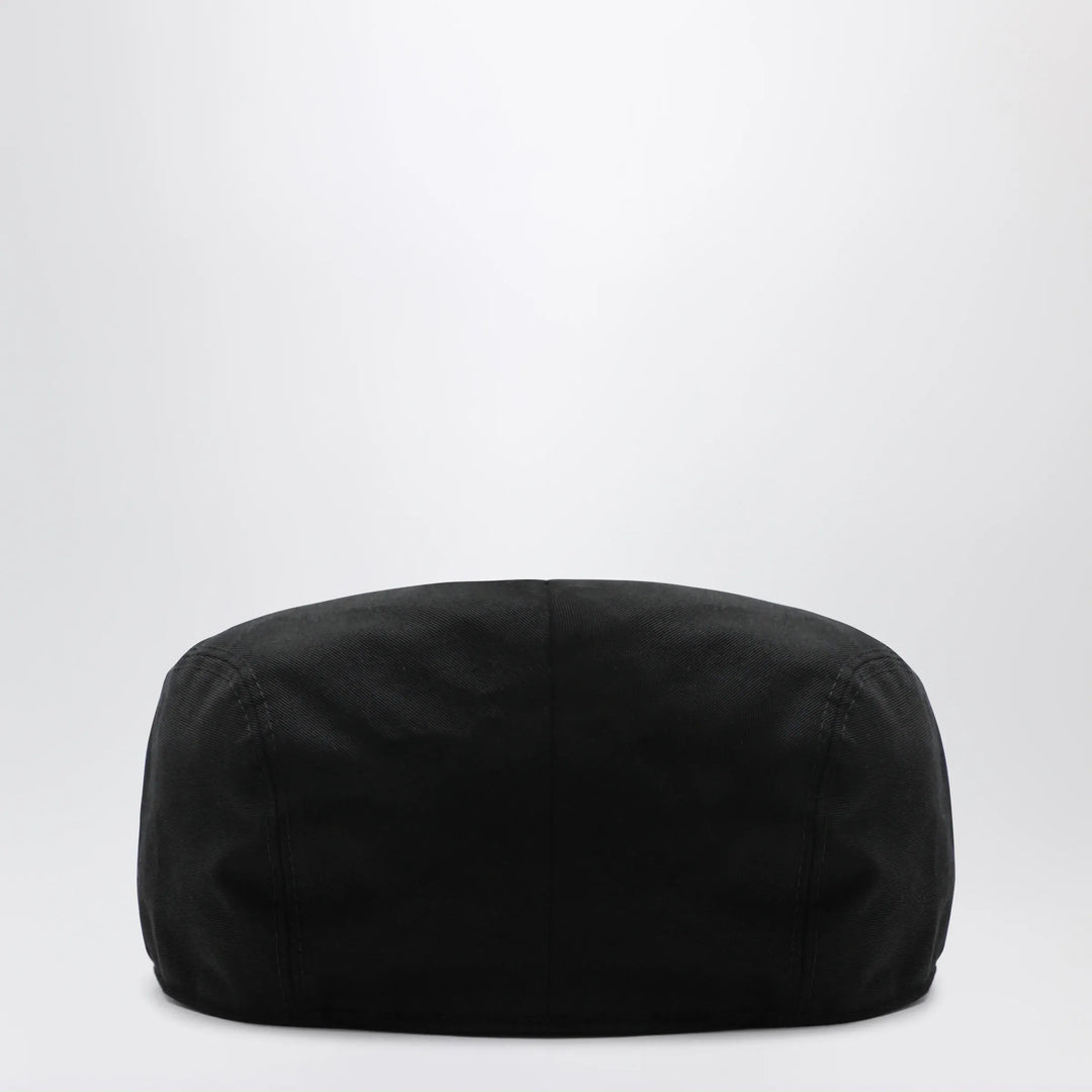 Dolce&amp;Gabbana - Black cotton gabardine flat cap Brand Apparel &amp; Accessories > Clothing Accessories > Hats 58 EU