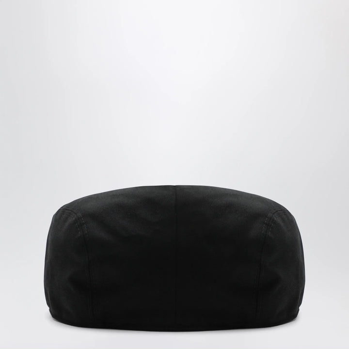 Dolce&amp;Gabbana - Black cotton gabardine flat cap Brand Apparel &amp; Accessories > Clothing Accessories > Hats 58 EU
