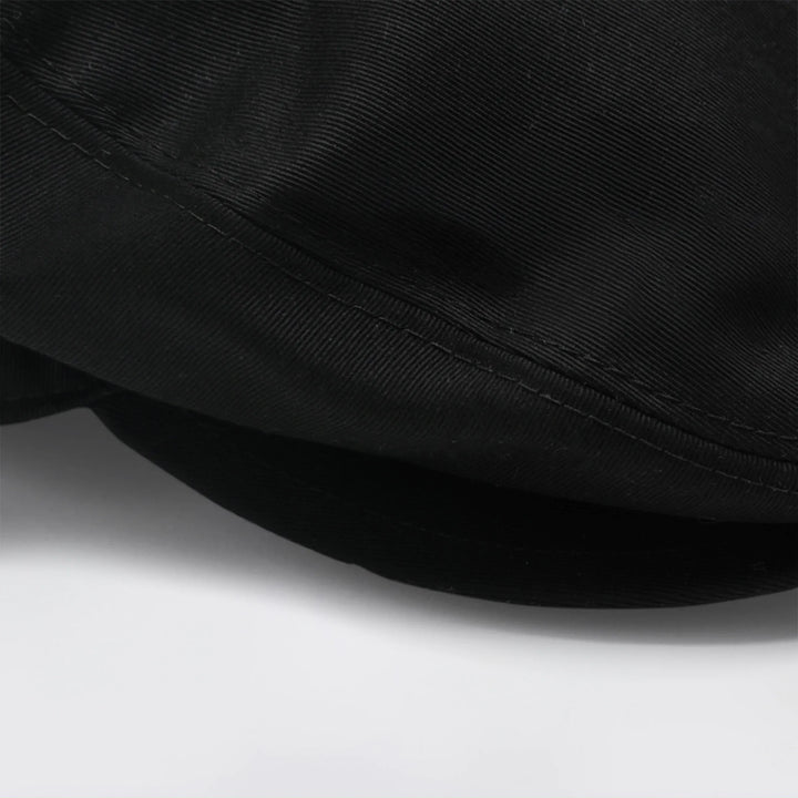 Dolce&amp;Gabbana - Black cotton gabardine flat cap Brand Apparel &amp; Accessories > Clothing Accessories > Hats 58 EU