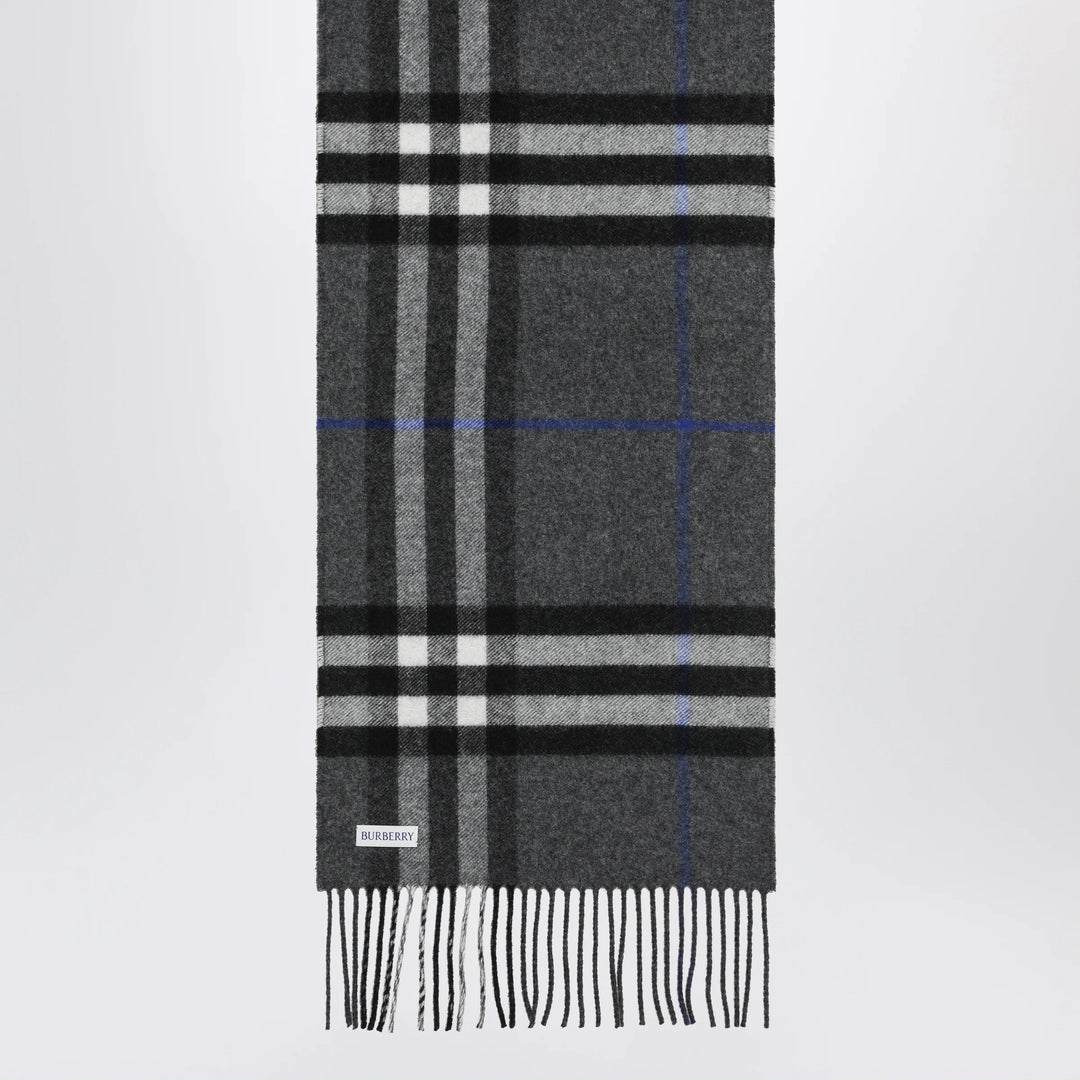 Burberry - Reversible check cashmere scarf in grey Brand Apparel &amp; Accessories > Clothing Accessories > Scarves &amp; Shawls TU