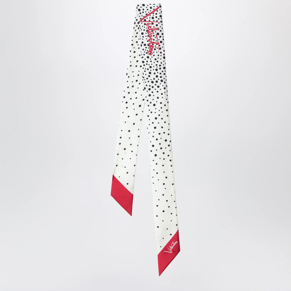 Valentino Garavani - Little Stars Starry bandeau scarf in silk, vanilla red Brand Apparel & Accessories > Clothing Accessories > Scarves & Shawls TU