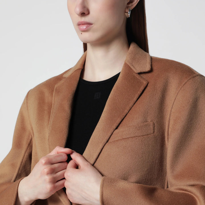 ANINE BING - Quinn blazer in wool and cashmere, camel Brand Apparel &amp; Accessories > Clothing > Outerwear > Coats &amp; Jackets