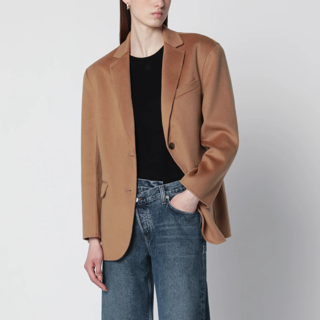 ANINE BING - Quinn blazer in wool and cashmere, camel Brand Apparel &amp; Accessories > Clothing > Outerwear > Coats &amp; Jackets