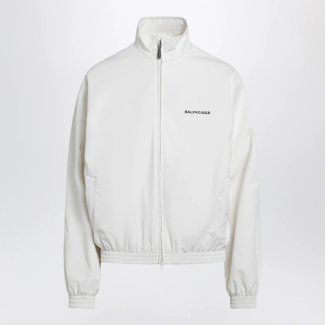 Balenciaga - Women's Back track jacket in white technical polyester Brand Apparel & Accessories > Clothing > Outerwear > Coats & Jackets XXS