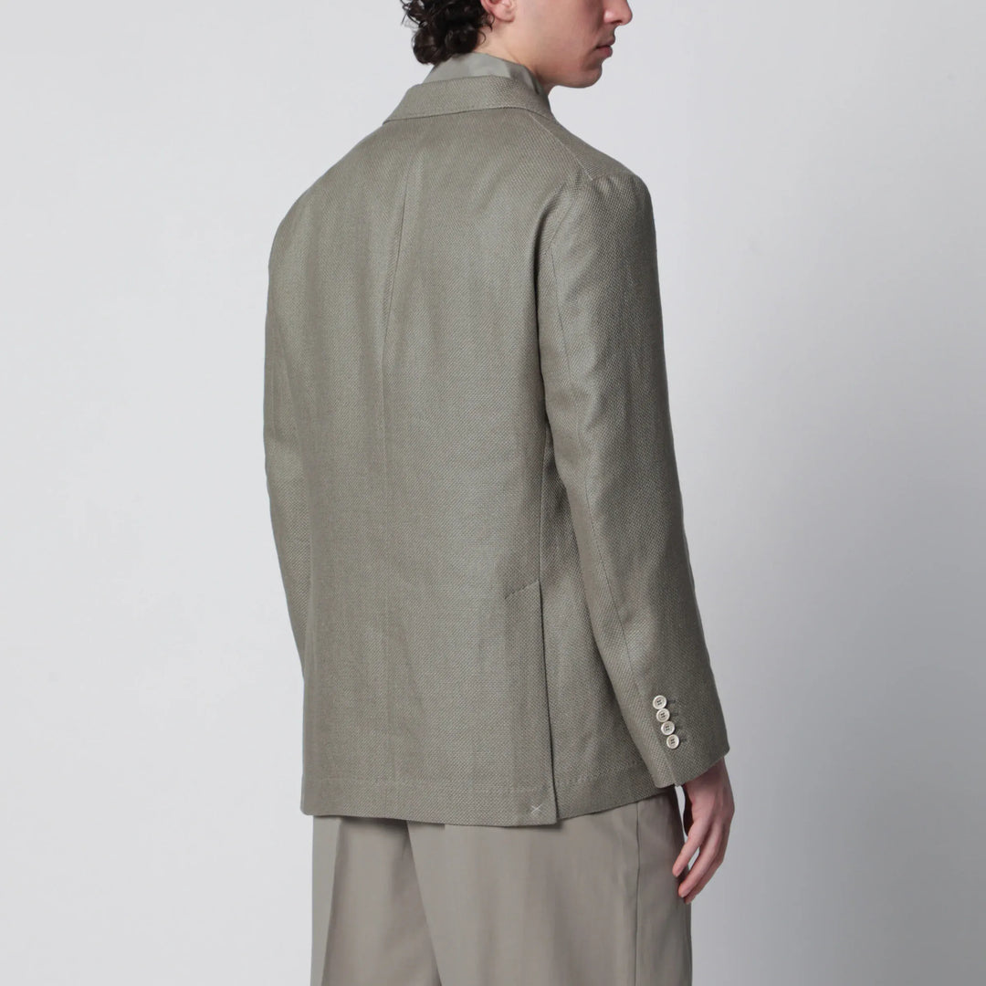 Brunello Cucinelli - Deconstructed Cavallo jacket in khaki silk hopsack Brand Apparel &amp; Accessories > Clothing > Outerwear > Coats &amp; Jackets