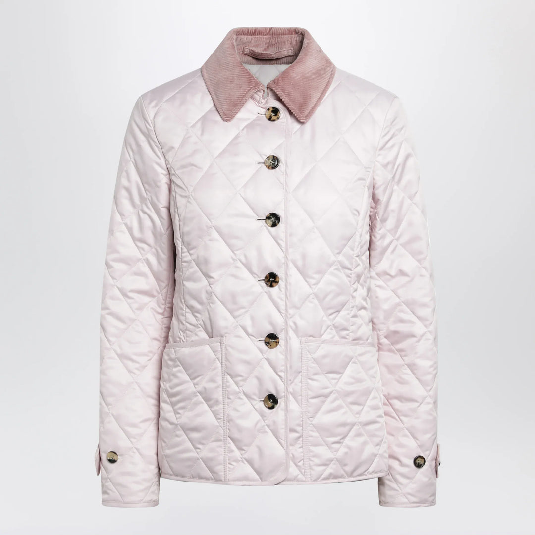 Burberry - Pink quilted jacket Brand Apparel &amp; Accessories > Clothing > Outerwear > Coats &amp; Jackets