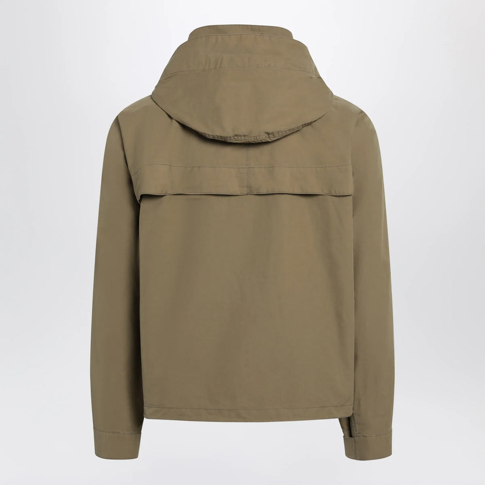 LEMAIRE - Short hooded parka in khaki cotton Brand Apparel & Accessories > Clothing > Outerwear > Coats & Jackets