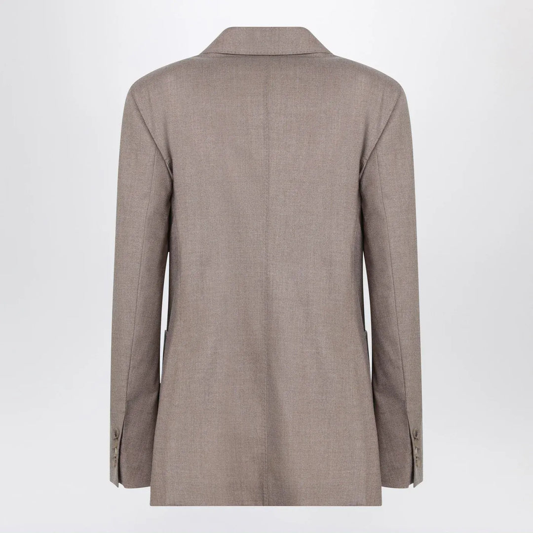 Max Mara - Double-breasted cashmere jacket in dove color Brand Apparel &amp; Accessories > Clothing > Outerwear > Coats &amp; Jackets 38  IT