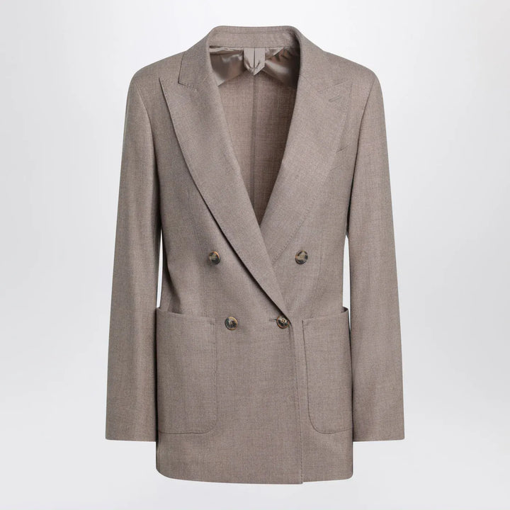 Max Mara - Double-breasted cashmere jacket in dove color Brand Apparel &amp; Accessories > Clothing > Outerwear > Coats &amp; Jackets 38  IT