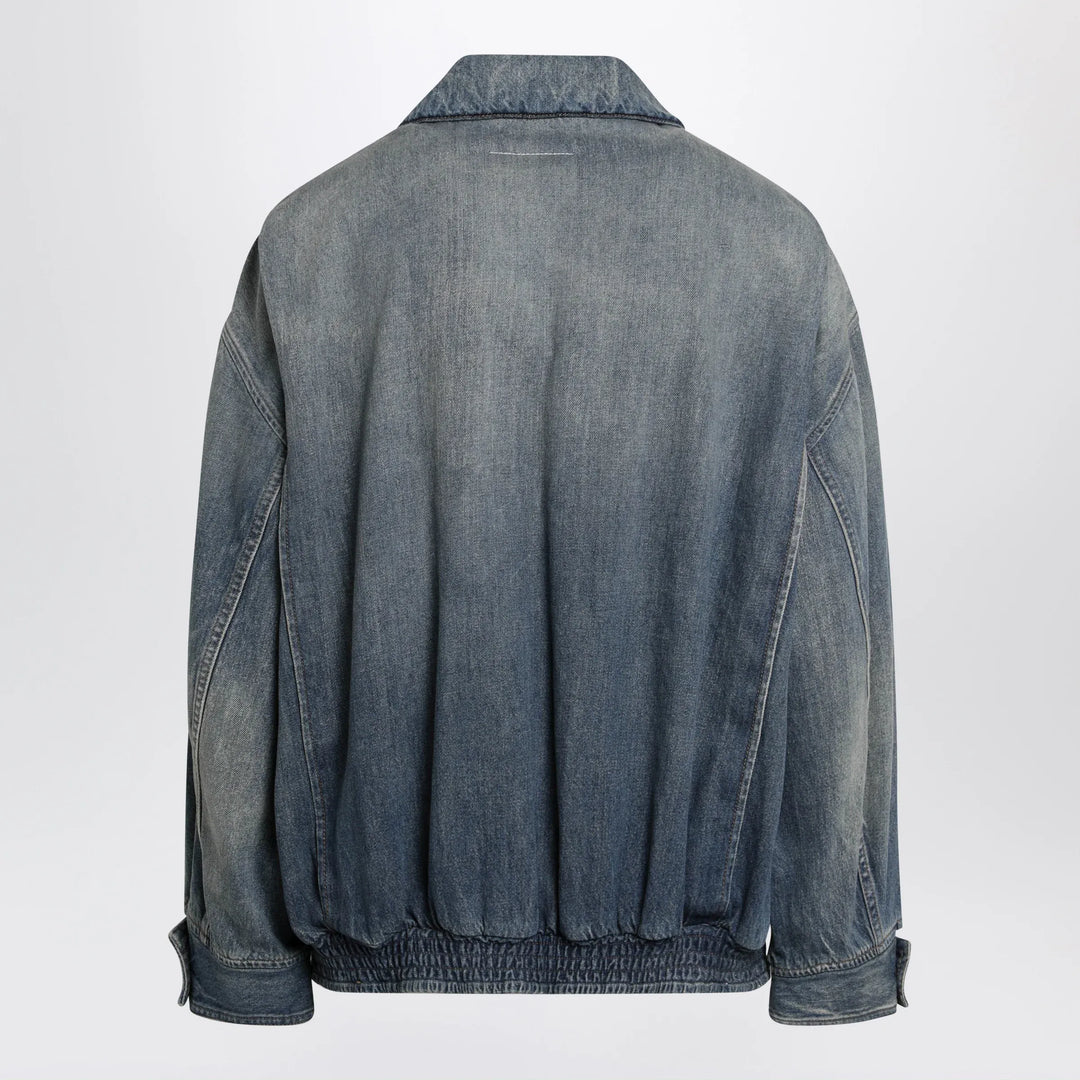 MM6 Maison Margiela - Blue denim jacket with flap pockets Brand Apparel &amp; Accessories > Clothing > Outerwear > Coats &amp; Jackets
