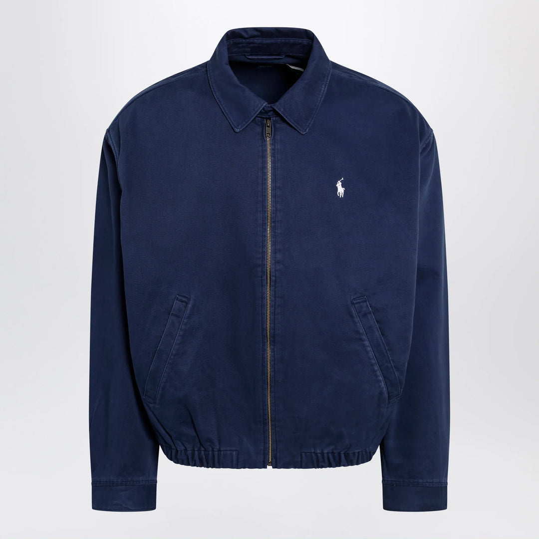 Polo Ralph Lauren - Navy blue zip-up jacket in cotton Brand Apparel &amp; Accessories > Clothing > Outerwear > Coats &amp; Jackets S