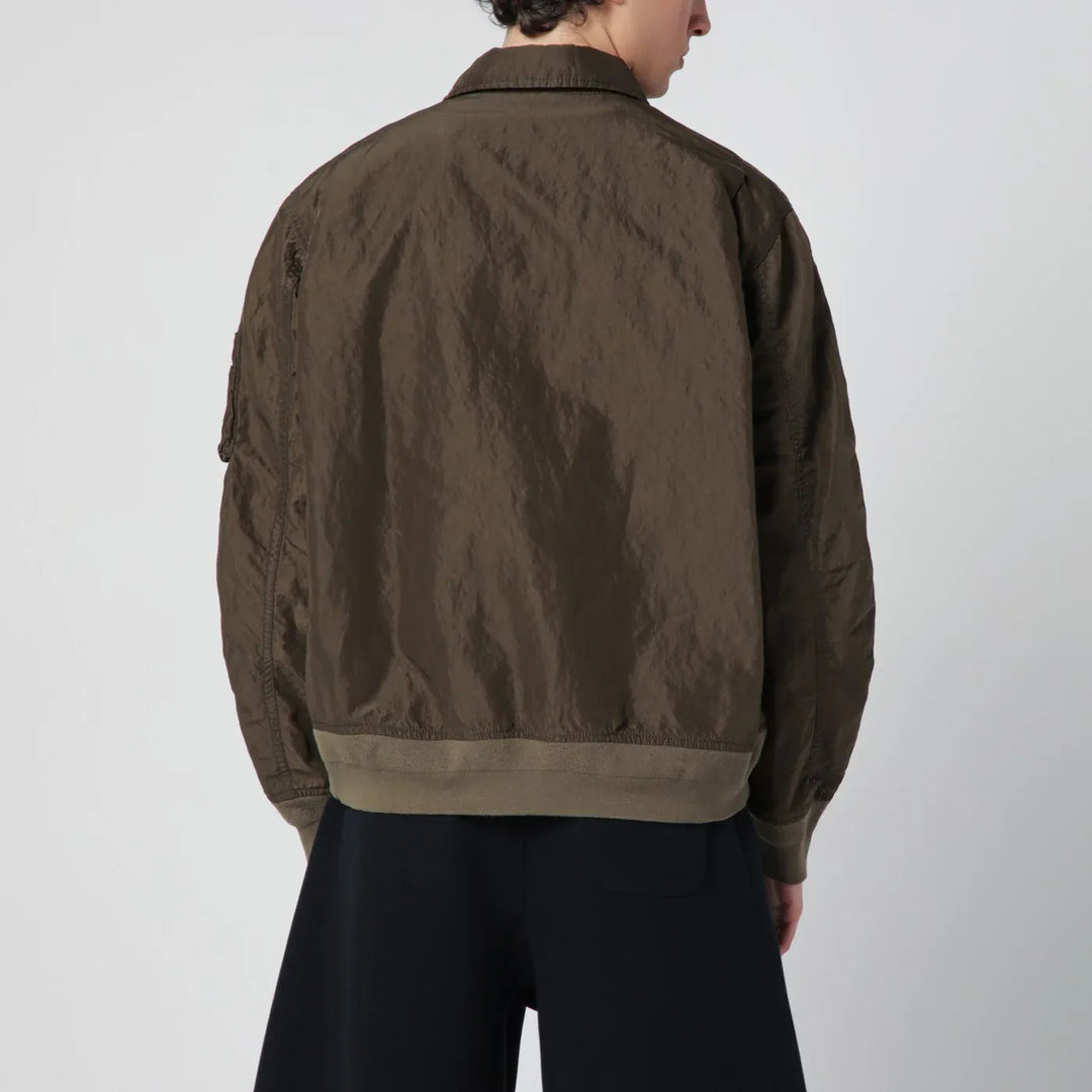 Sacai - Khaki green nylon jacket Brand Apparel &amp; Accessories > Clothing > Outerwear > Coats &amp; Jackets 1