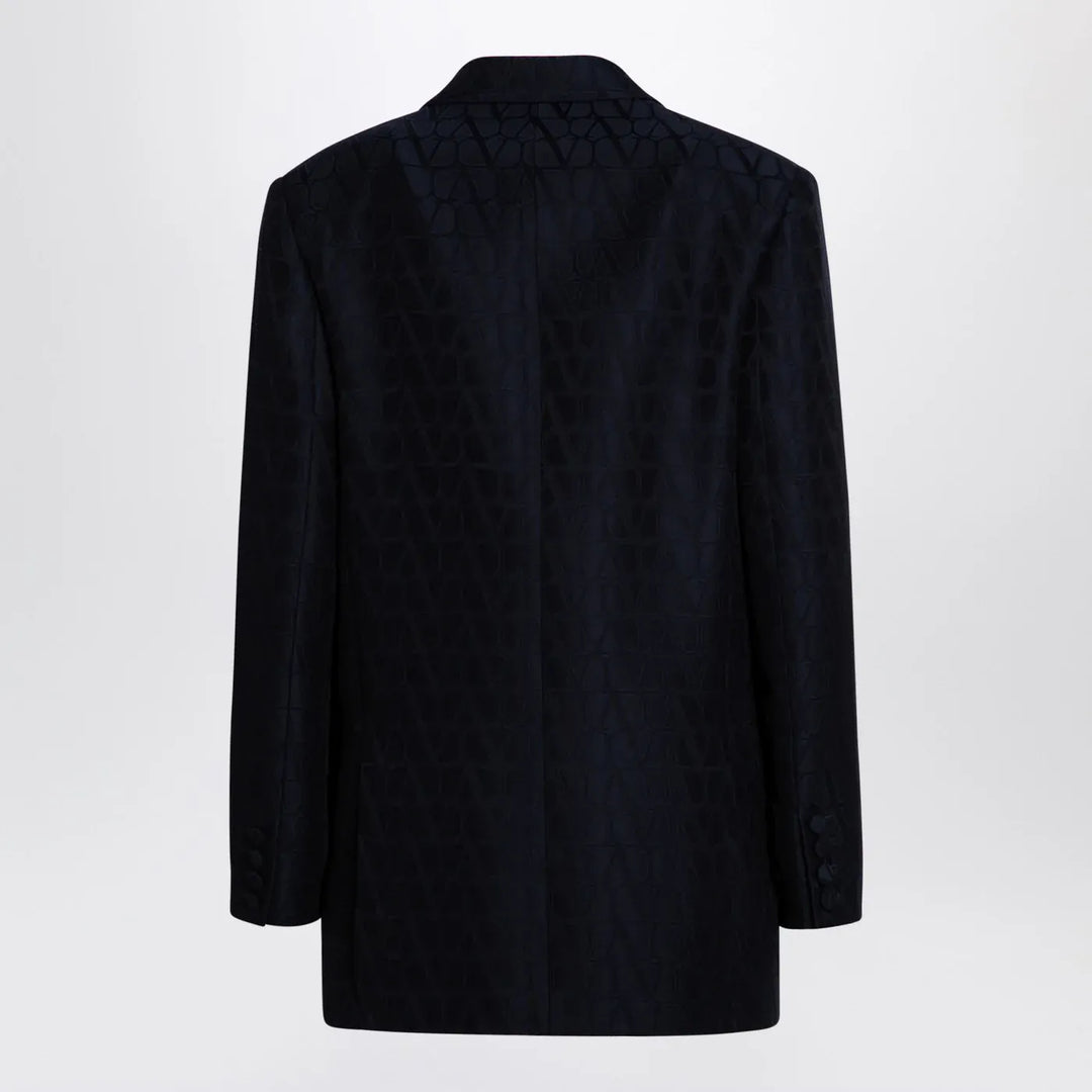 Valentino - Navy blue double-breasted jacket Toile Iconographe Brand Apparel &amp; Accessories > Clothing > Outerwear > Coats &amp; Jackets 40  IT