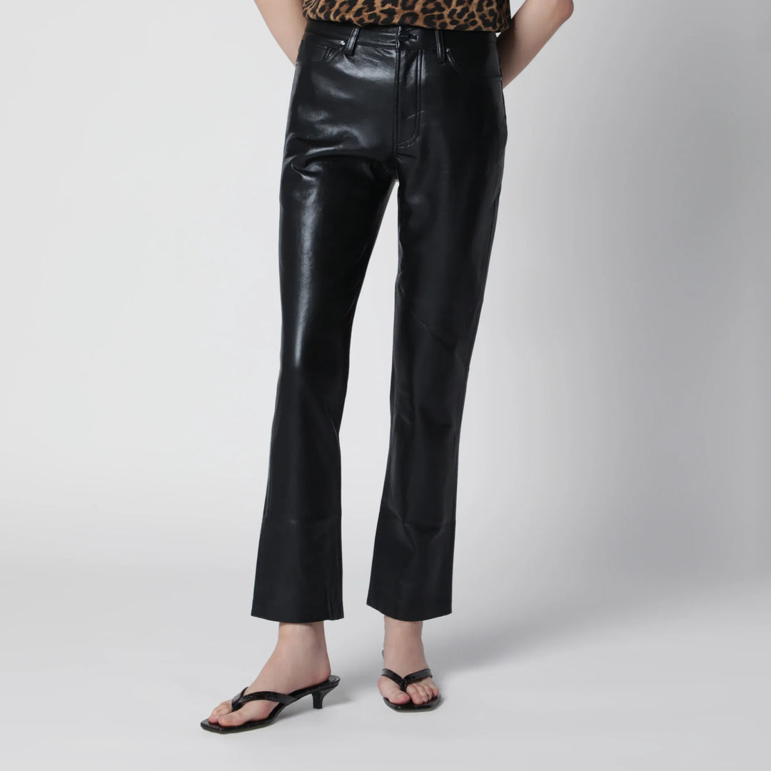 ANINE BING - Black Bruno trousers in regenerated leather Brand Apparel & Accessories > Clothing > Pants 26
