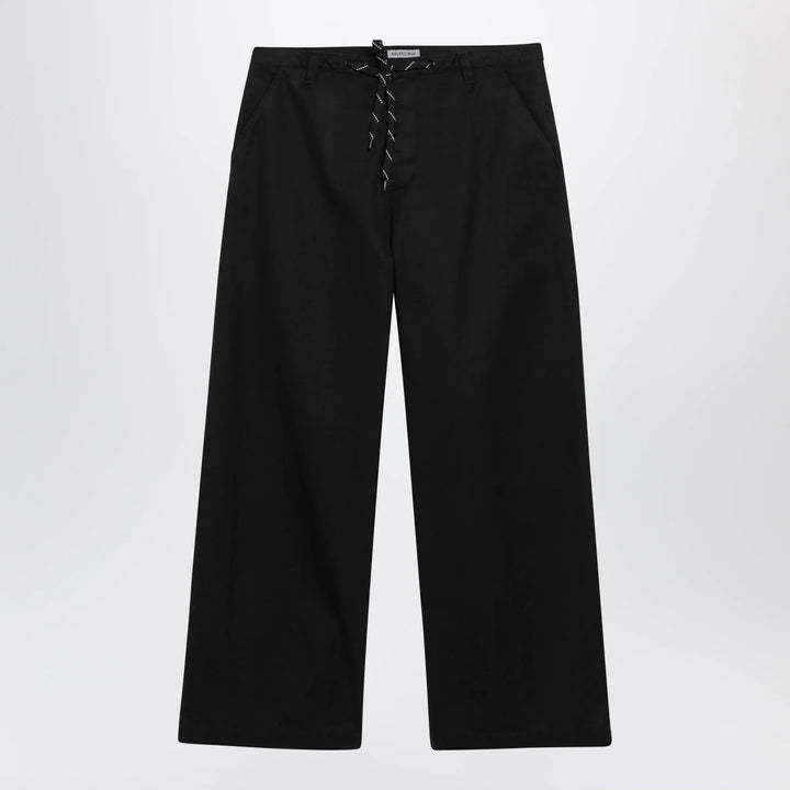 Balenciaga - Black cotton twill chino trousers Brand Apparel &amp; Accessories > Clothing > Pants