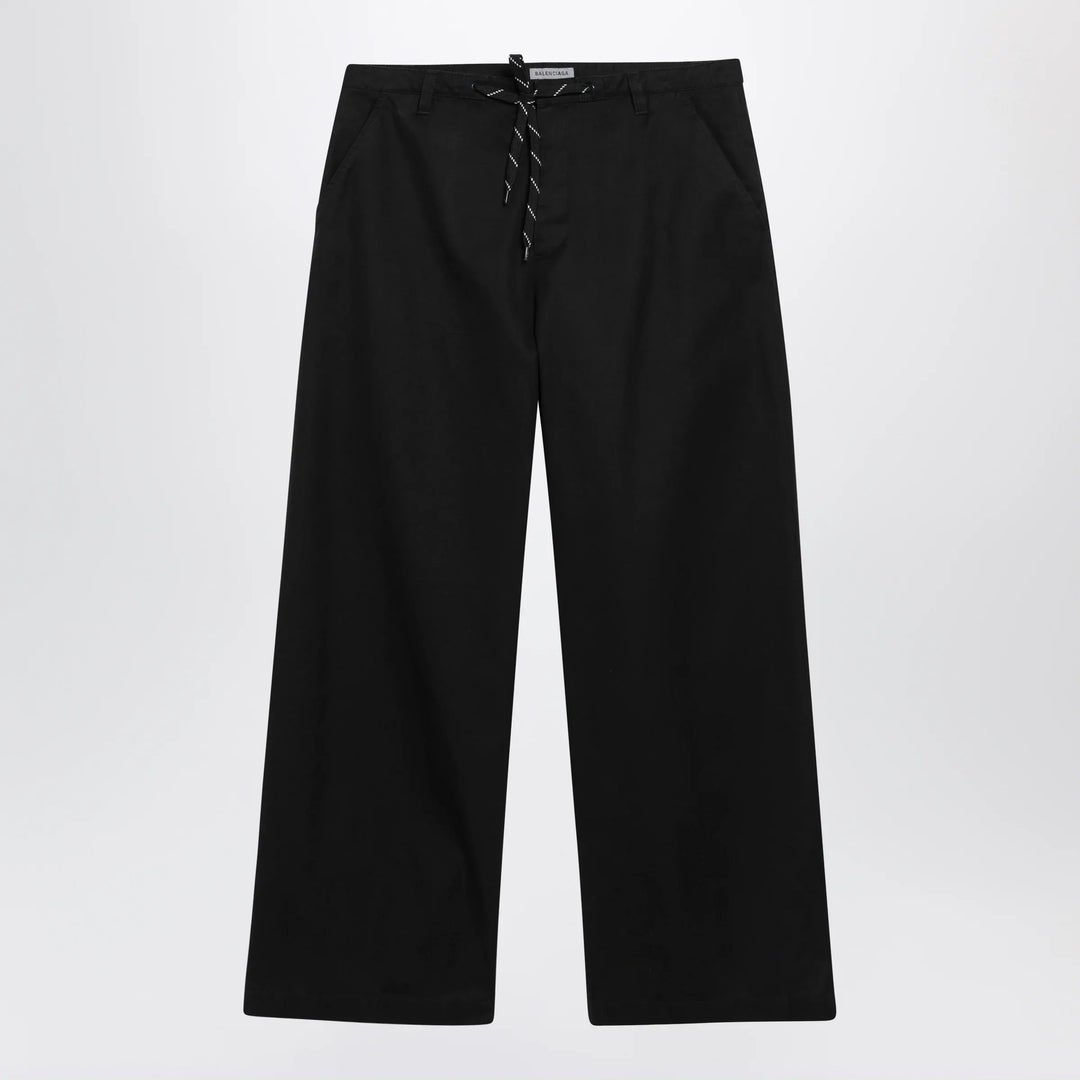 Balenciaga - Black cotton twill chino trousers Brand Apparel & Accessories > Clothing > Pants 46 IT