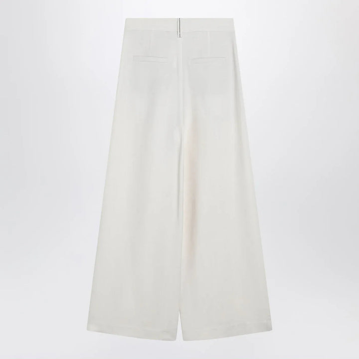 Brunello Cucinelli - Ecru sartorial wrap trousers Brand Apparel &amp; Accessories > Clothing > Pants 44  IT