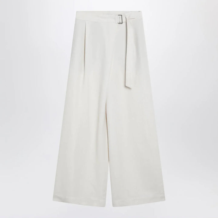Brunello Cucinelli - Ecru sartorial wrap trousers Brand Apparel &amp; Accessories > Clothing > Pants 44  IT