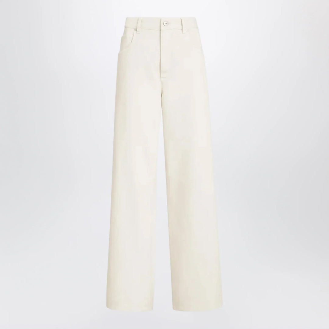 Brunello Cucinelli - Relaxed-fit dyed denim trousers with monile detail Brand Apparel & Accessories > Clothing > Pants 38  IT