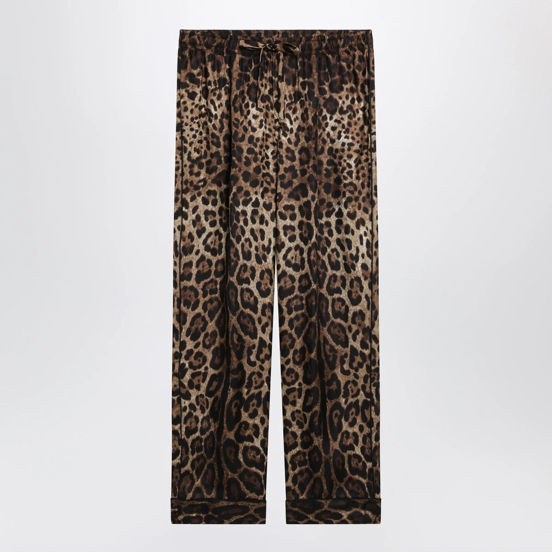 Dolce&amp;Gabbana - Leopard-print silk mikado pyjama trousers Brand Apparel &amp; Accessories > Clothing > Pants 48 IT