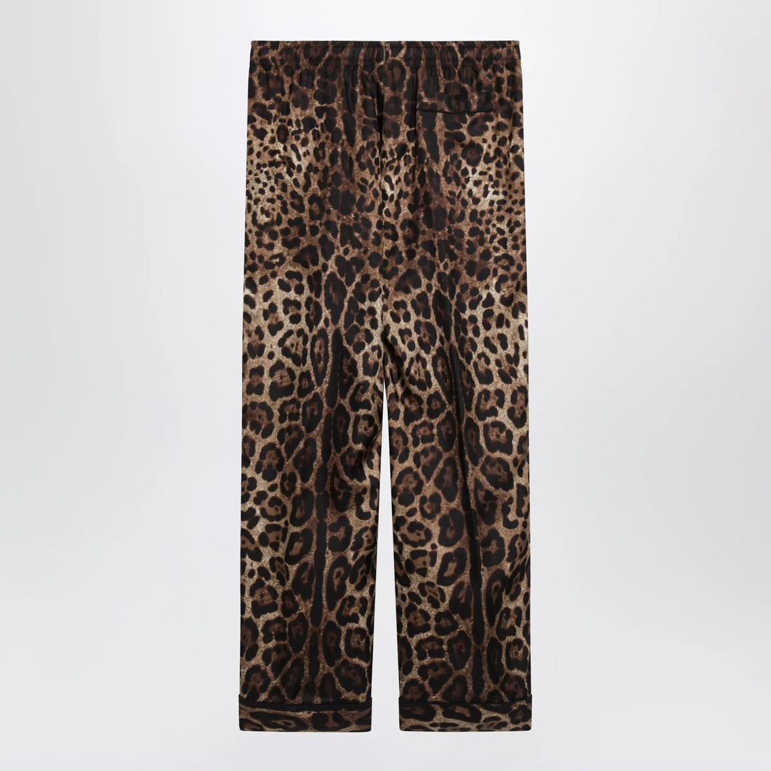 Dolce&amp;Gabbana - Leopard-print silk mikado pyjama trousers Brand Apparel &amp; Accessories > Clothing > Pants 48 IT