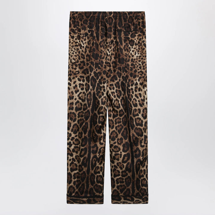Dolce&amp;Gabbana - Leopard-print silk mikado pyjama trousers Brand Apparel &amp; Accessories > Clothing > Pants 48 IT