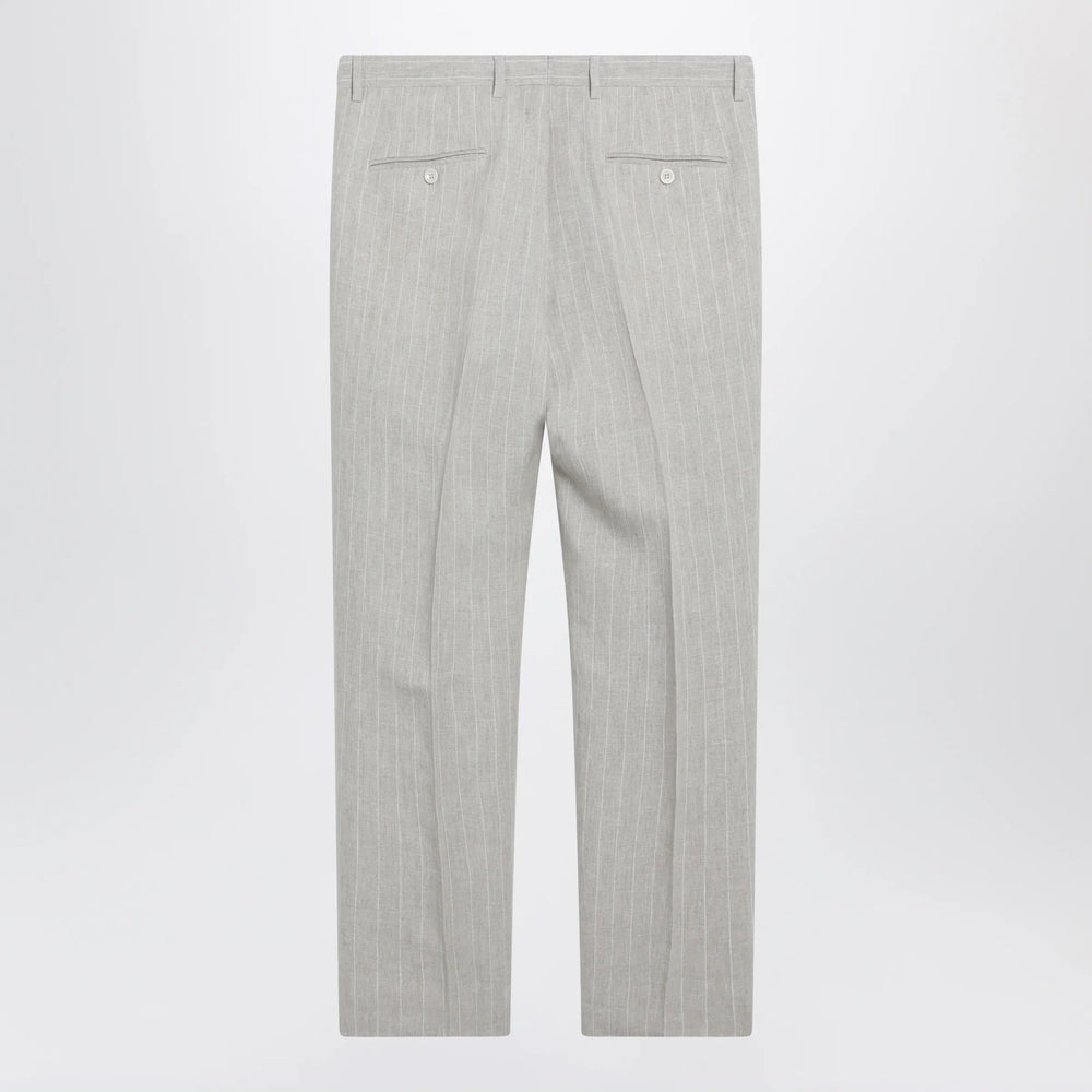 Dolce&Gabbana - Pinstripe linen tailored trousers Brand Apparel & Accessories > Clothing > Pants 48 IT