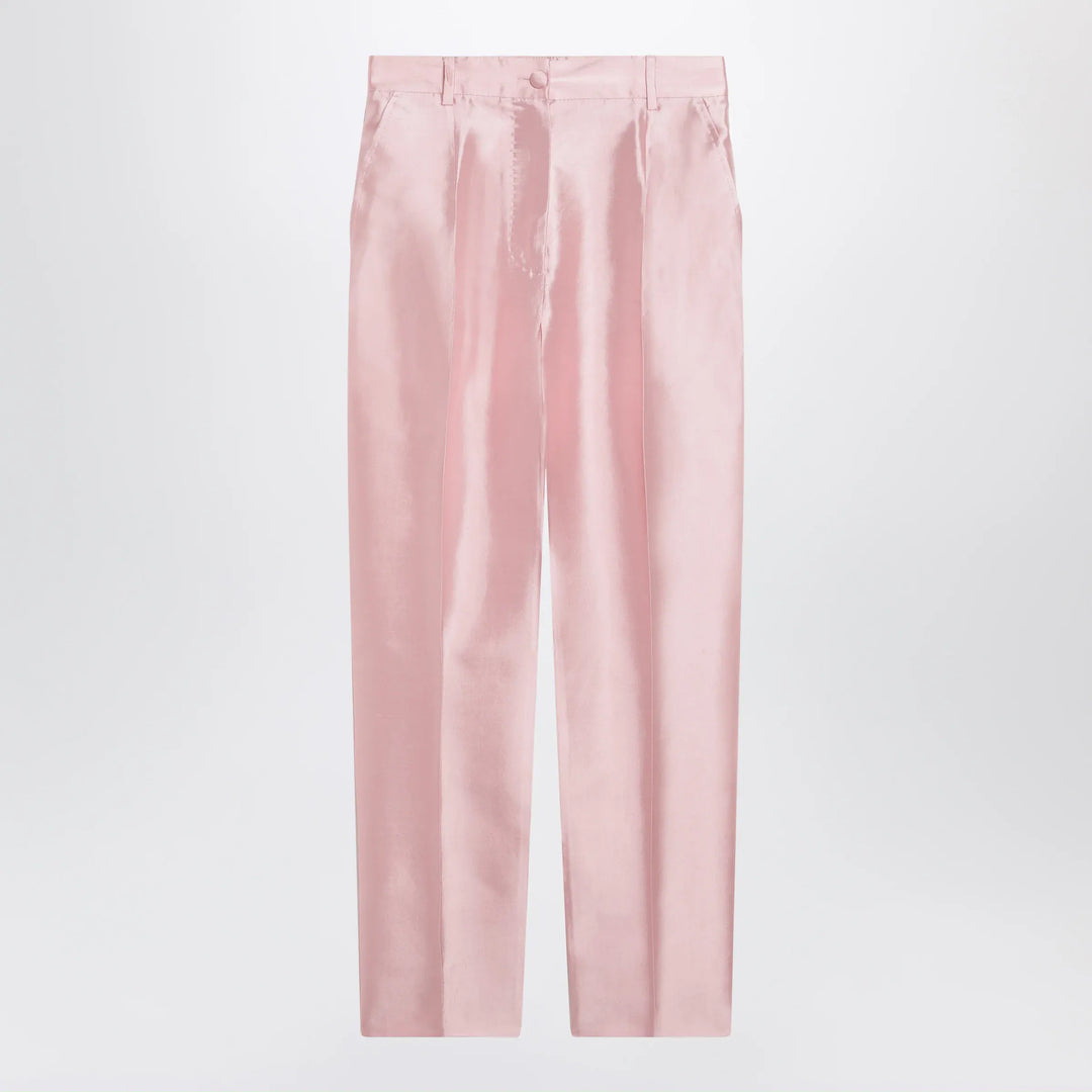 Dolce&amp;Gabbana - Silk shantung cigarette trousers in candy pink Brand Apparel &amp; Accessories > Clothing > Pants 40  IT