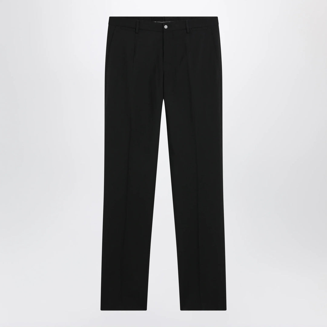 Dolce&Gabbana - Tailored stretch wool trousers in black Brand Apparel & Accessories > Clothing > Pants 48 IT
