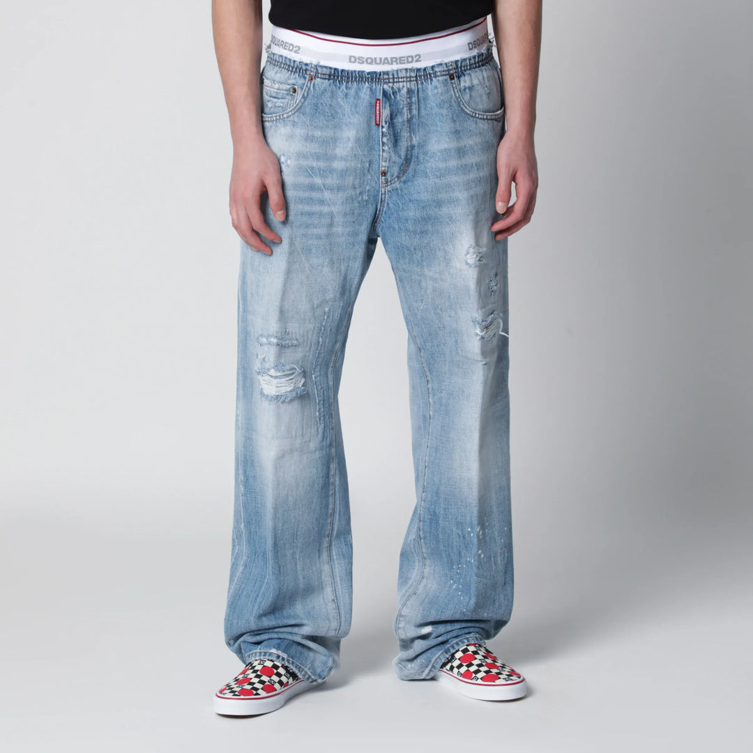 Dsquared2 - Light-wash blue denim jogger jeans Brand Apparel &amp; Accessories > Clothing > Pants 50 IT
