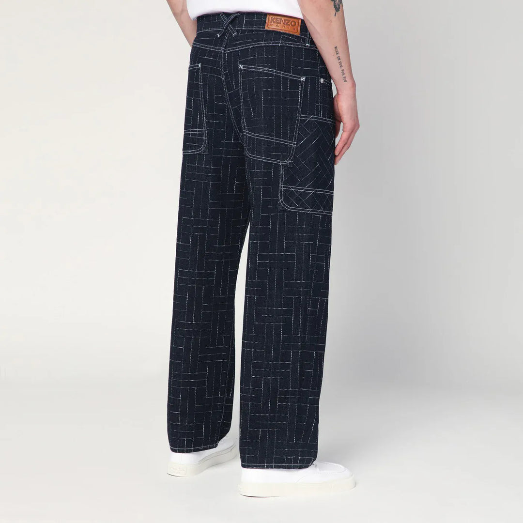 KENZO - Kenzo Waves blue cargo jeans Brand Apparel &amp; Accessories > Clothing > Pants 34