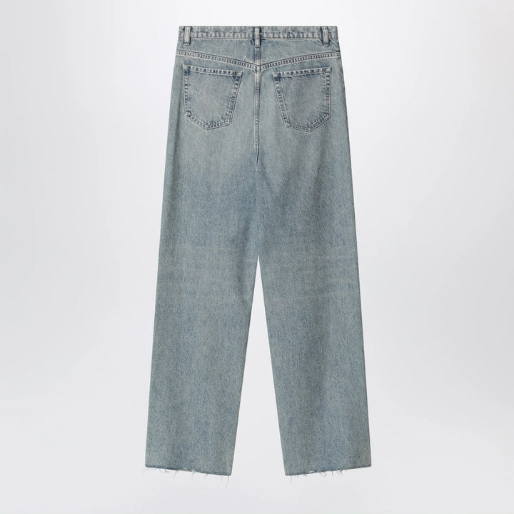Maison Margiela - Wide-leg jeans in cotton in ice blue Brand Apparel &amp; Accessories > Clothing > Pants