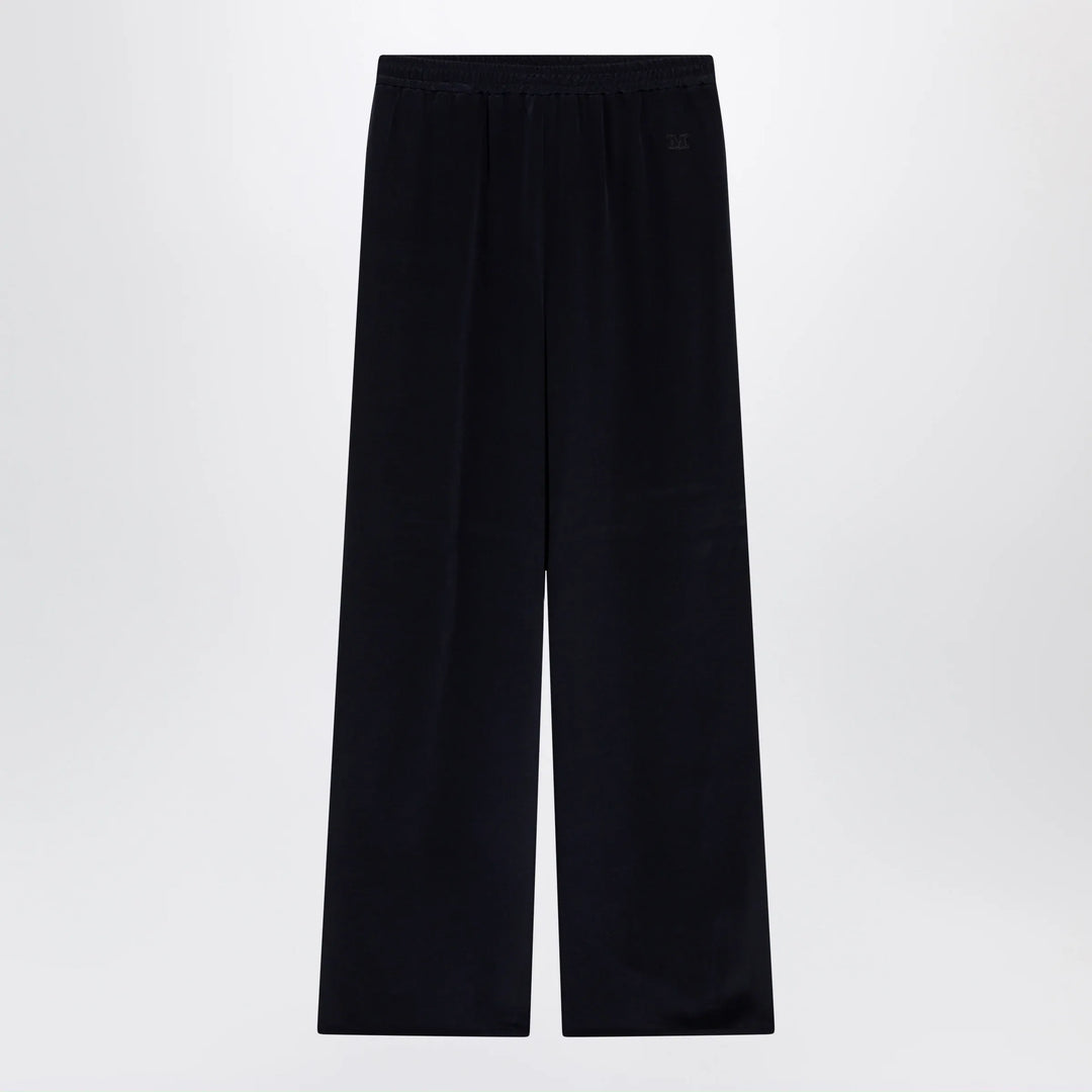 Max Mara - Navy blue silk relaxed trousers Brand Apparel &amp; Accessories > Clothing > Pants