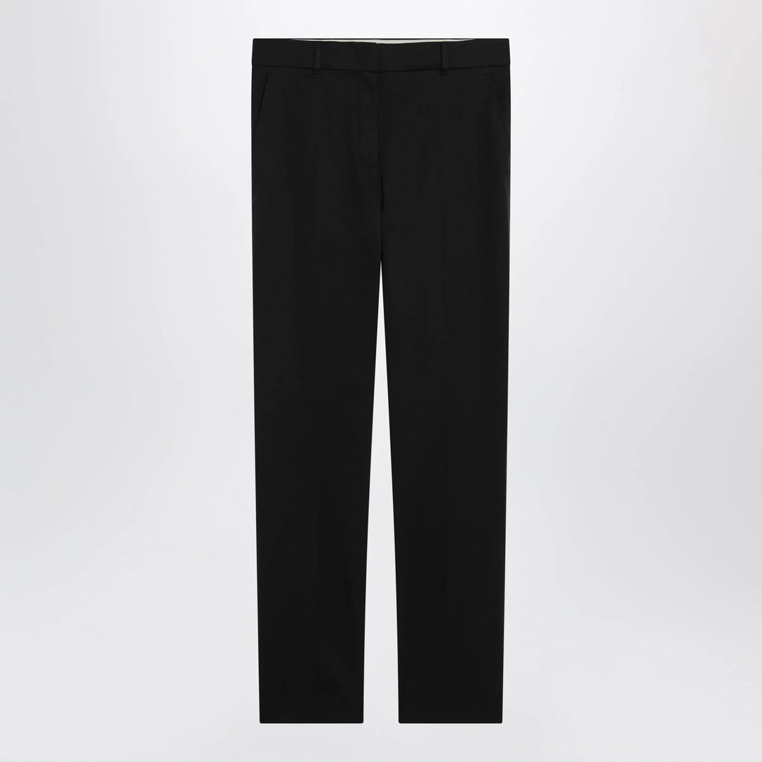Max Mara Studio - Black stretch cotton trousers Brand Apparel & Accessories > Clothing > Pants 38  IT