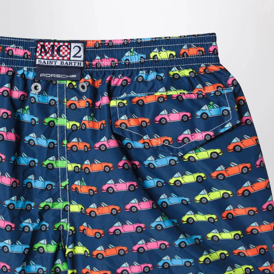MC2 Saint Barth - Jean swim shorts with car print Brand Apparel &amp; Accessories > Clothing > Pants