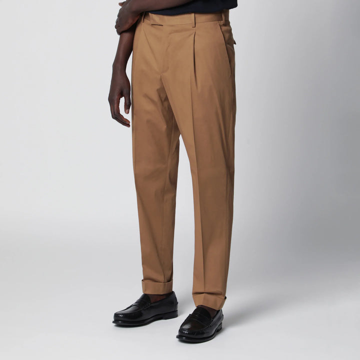 PT Torino - Biscuit-colored cotton trousers Brand Apparel &amp; Accessories > Clothing > Pants