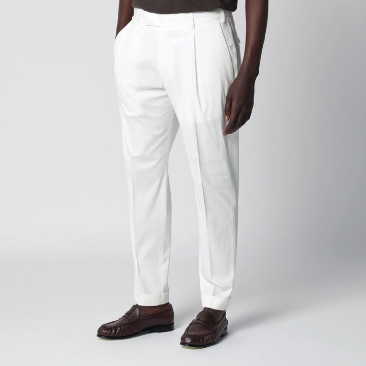 PT Torino - White cotton trousers Brand Apparel &amp; Accessories > Clothing > Pants