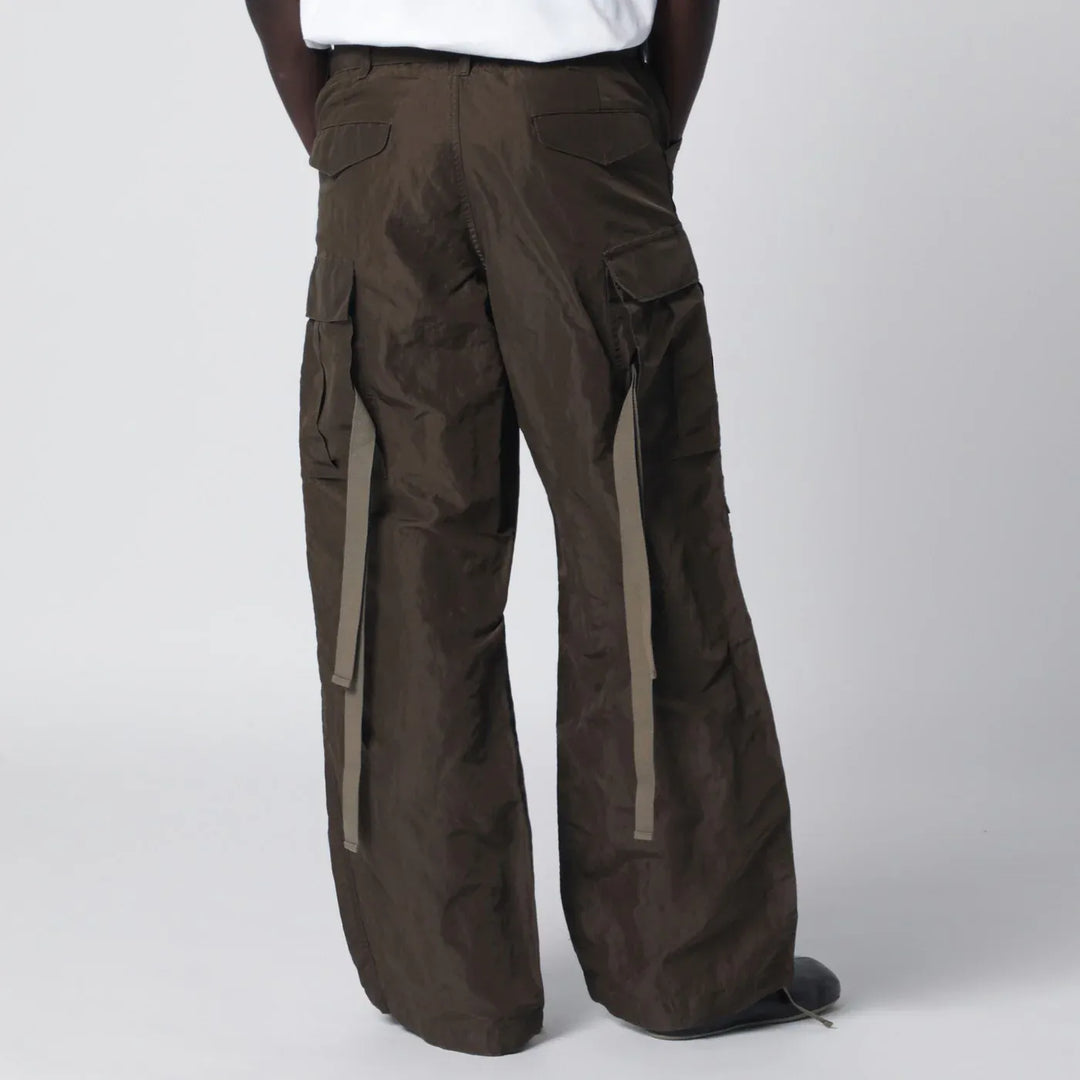 Sacai - Khaki green nylon cargo trousers Brand Apparel &amp; Accessories > Clothing > Pants 2