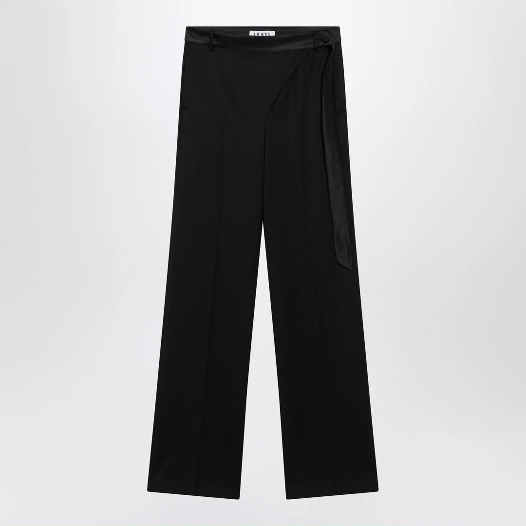 The Attico - Black virgin wool tuxedo trousers Brand Apparel &amp; Accessories > Clothing > Pants