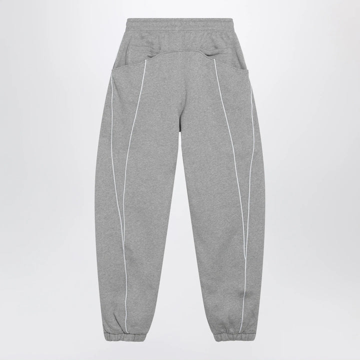 The Attico - Long jogger pants in melange grey cotton jersey Brand Apparel &amp; Accessories > Clothing > Pants