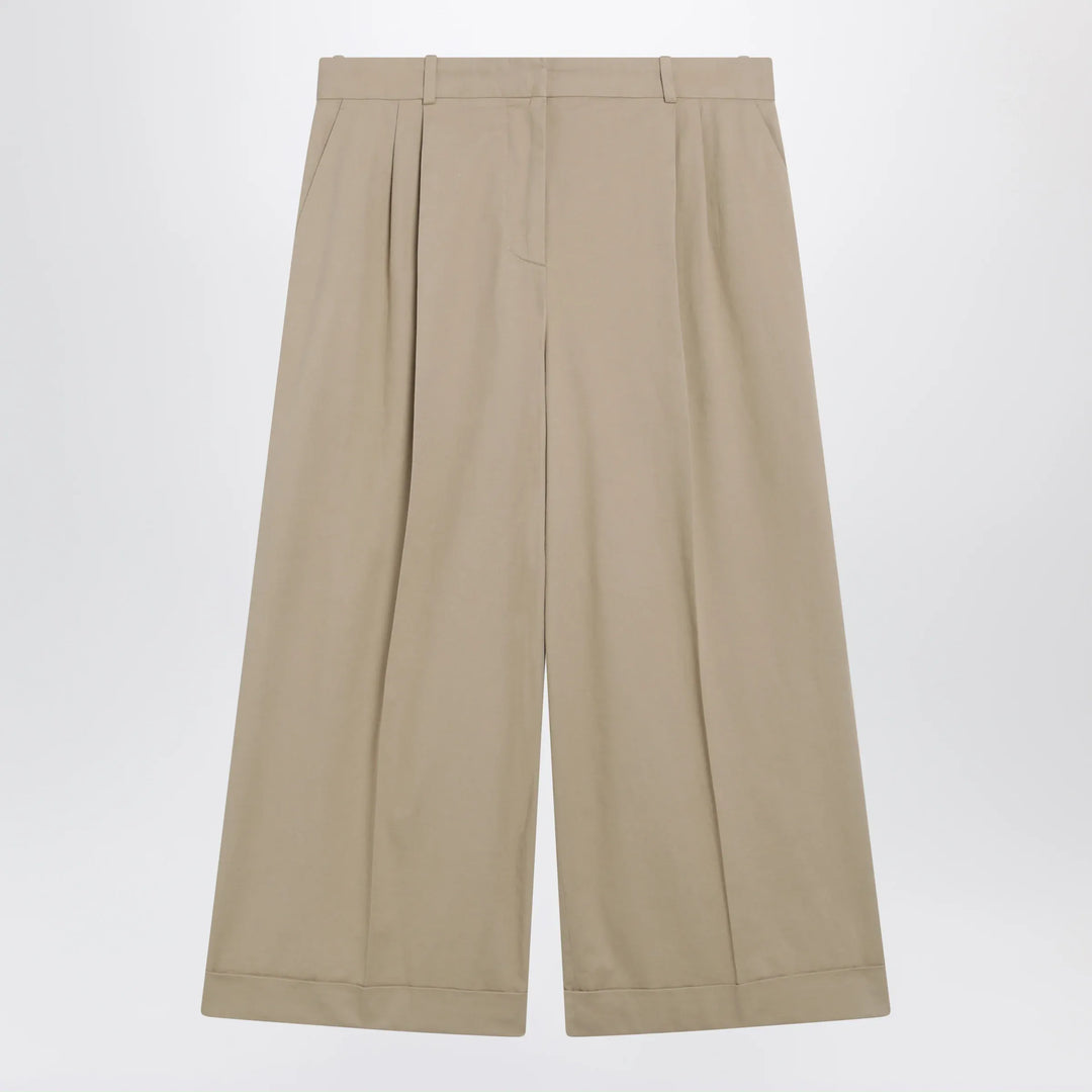 The Row - Pleated culotte pants in cotton blend, beige Brand Apparel &amp; Accessories > Clothing > Pants 6 US