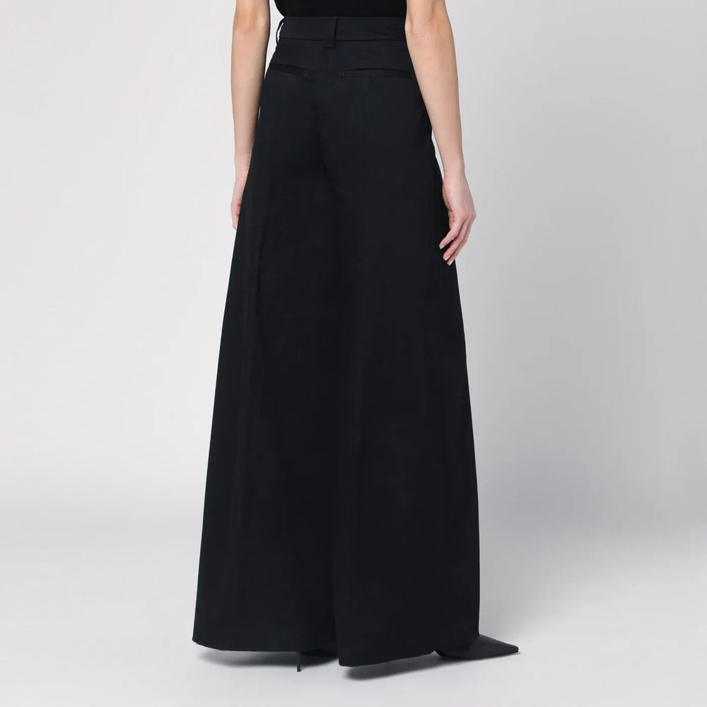 TheLatest - Wide black Alma trousers Brand Apparel & Accessories > Clothing > Pants 38  IT