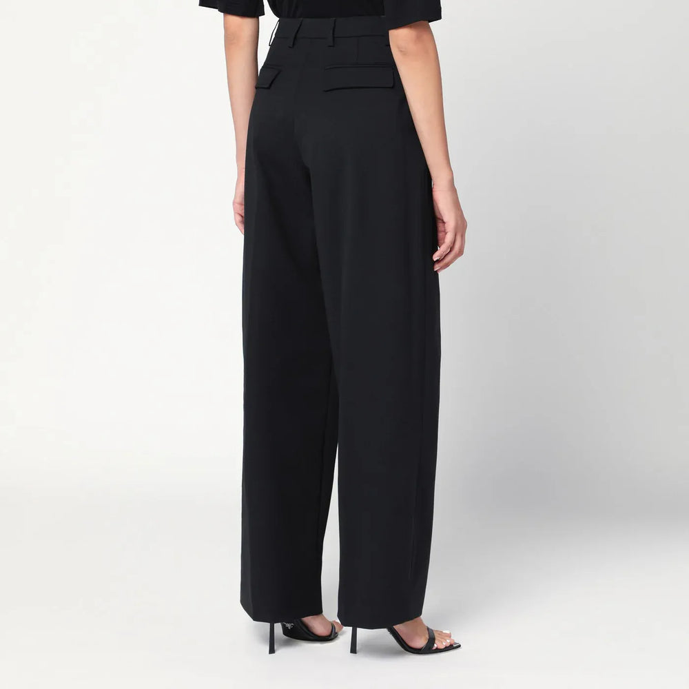 TheLatest - Wide-leg black wool blend trousers Brand Apparel & Accessories > Clothing > Pants